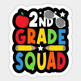 2nd Grade Squad Teachers Boys Girls Funny Back To School Sticker